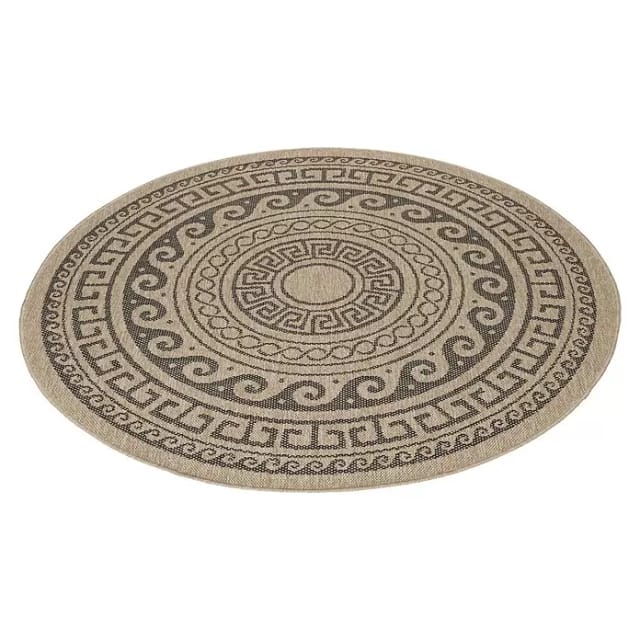 Outdoor-Teppich Comilla II (Schwarz, Durchmesser: 80 cm, 100 % Polypropylen)