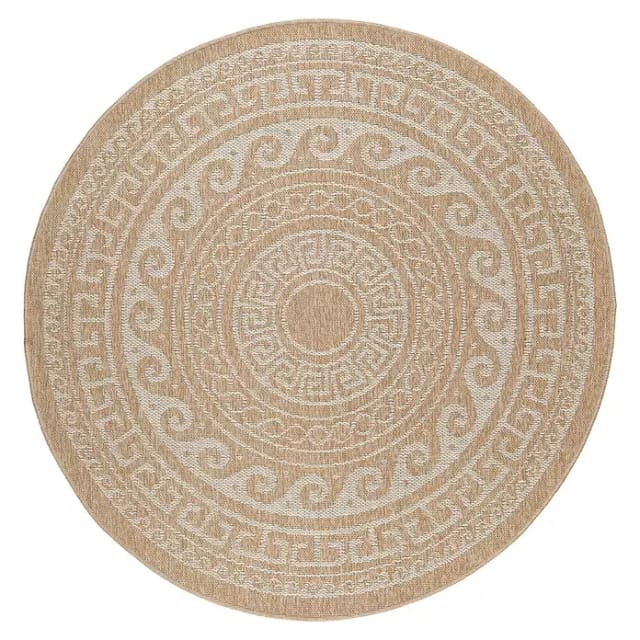 Outdoor-Teppich Comilla II (Beige, Durchmesser: 80 cm, 100 % Polypropylen)
