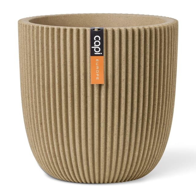 Capi Europe Blumentopf Kugel Groove NL Ø 43 cm x 41 cm Beige