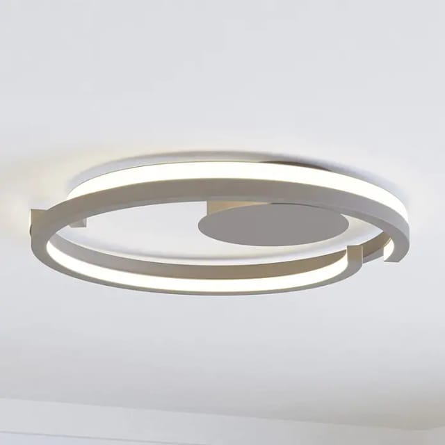 EGLO Deckenleuchte MEZZOMONTE Deckenlampe - Alu, Stahl - LED - 40W - IP20, CCT - über Fernbedienung, Dimmfunktion, Farbwechsel, dimmbar über Fernbedienung, mehrere Helligkeitsstufen, LED fest integriert, Neutralweiß, Kaltweiß, Warmweiß, Wohzimmerlampe, Esszimmerlampe, Flur, Schlafzimmer, H5 x Ø48 cm
