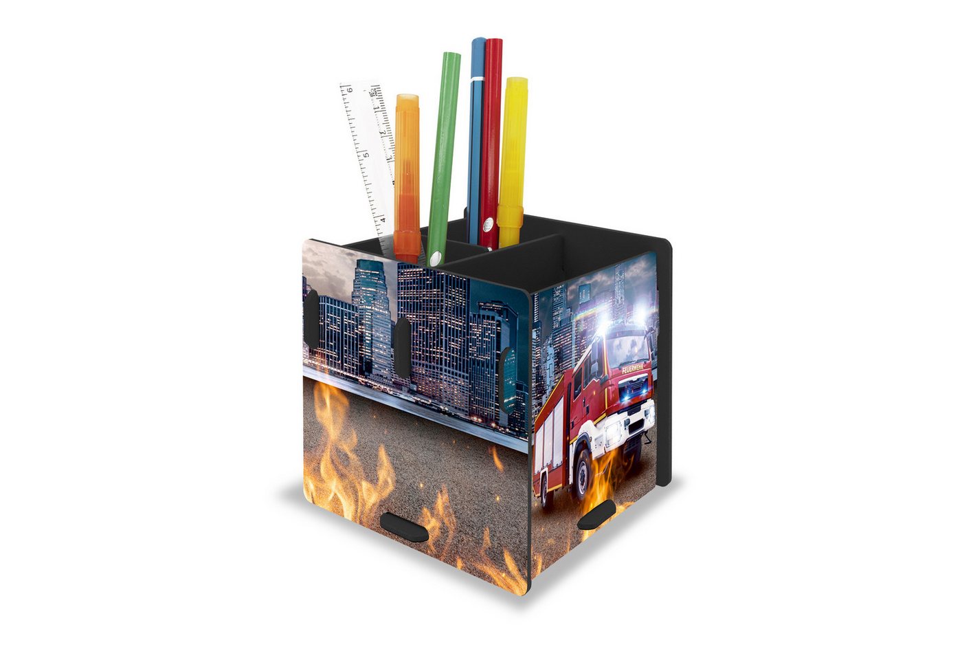 itenga Organizer itenga Stifteköcher "Feuerwehr" steckbar aus Kunststoff