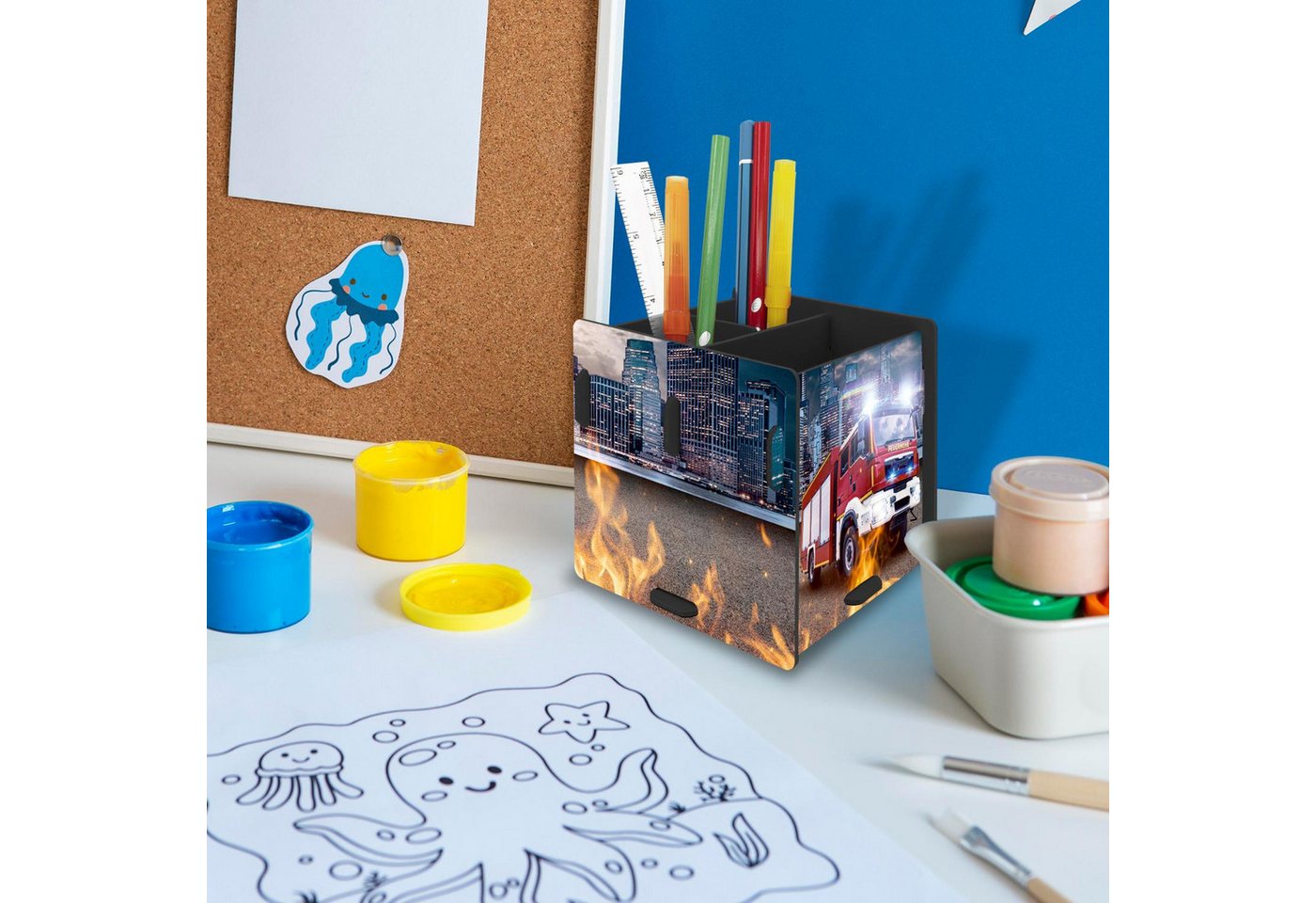 itenga Organizer itenga Stifteköcher "Feuerwehr" steckbar aus Kunststoff Bild 2