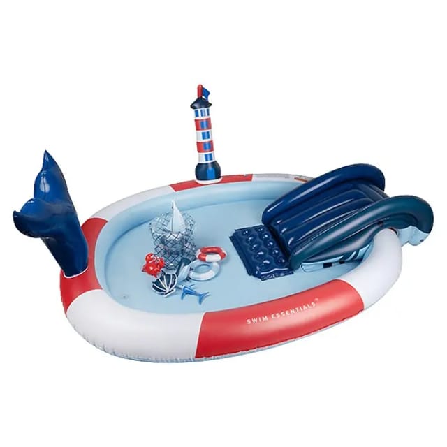 Swim Essentials Pool Abenteuer Pool Wal mit Punkte 203 x 173 x 89 cm, Planschbecken