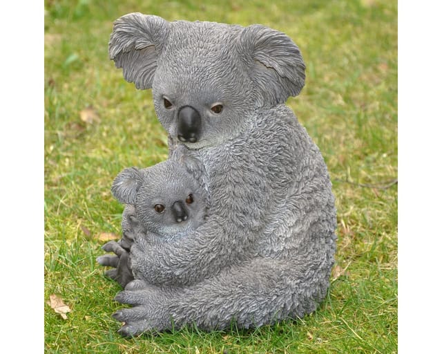 dazikemo Gartenfigur Gartenfigur Mutter & Baby Koalabär