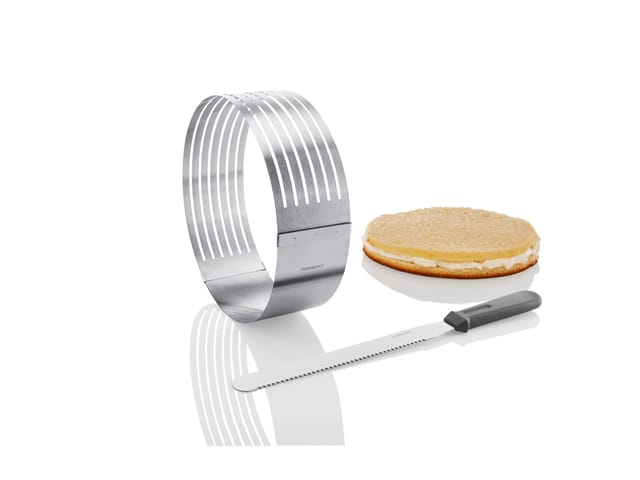 ERNESTO® Tortenbodenheber/ Kuchenschneidhilfe inkl. Messer