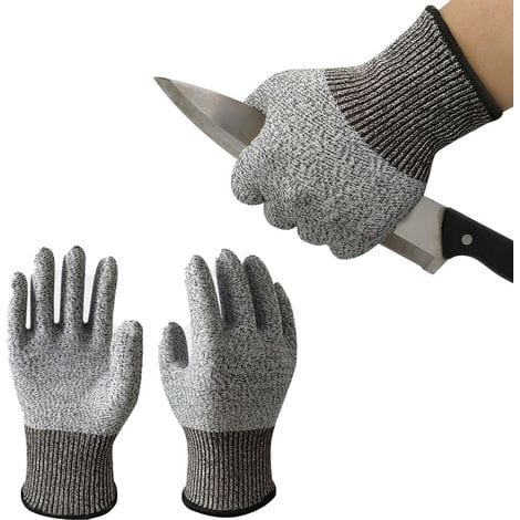 Paar Schnittfeste Arbeitshandschuhe, Schutzstufe 5, Schneidehandschuhe Für Austernschälen, Kochen, Gartenarbeit, Heimwerken, Outdoor-aktivitäten, Größe L, Arbeitsschutzhandschuhe