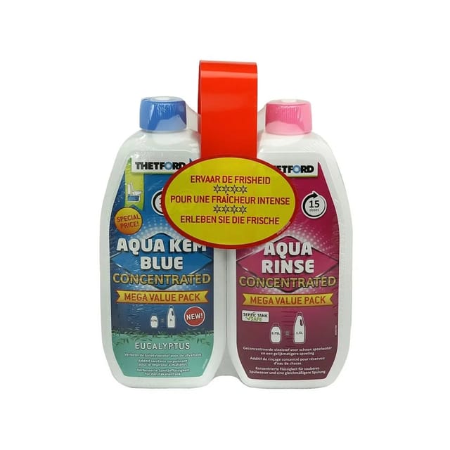 Thetford Duopack Aqua Kem Blue Eucalyptus 0,78 Liter & Aqua Rinse 0,75 Liter