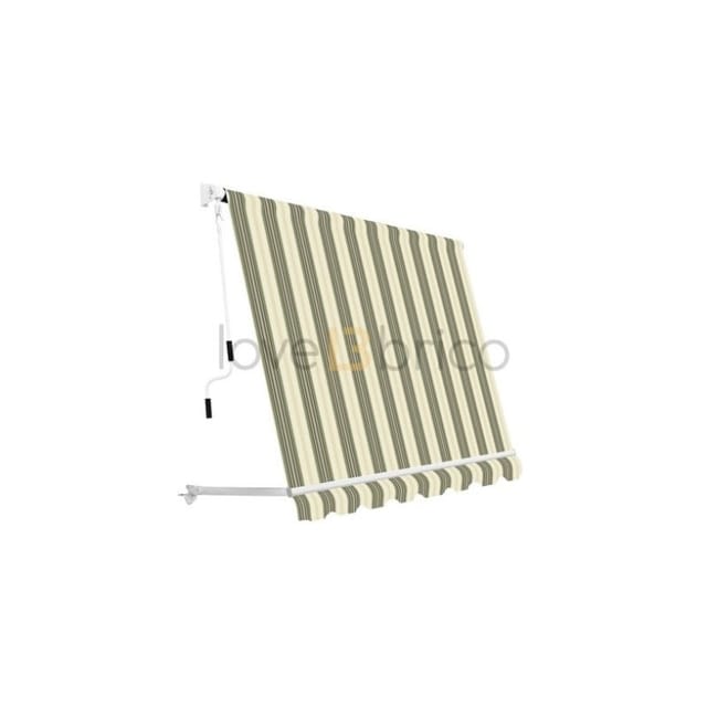 Senkrechtmarkise 300x250 Cm Beige Gestreift Mit Verstellbaren Halterungen