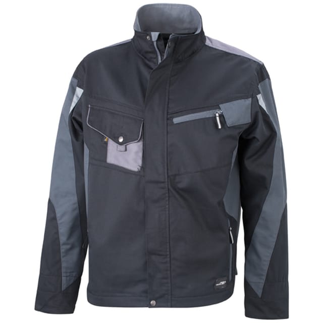James&nicholson - Arbeitsjacke Jn821 Gr. Xl Schwarz/grau