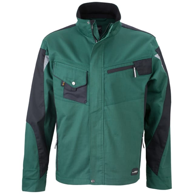 James&nicholson - Arbeitsjacke Jn821 Gr. S Grün/schwarz