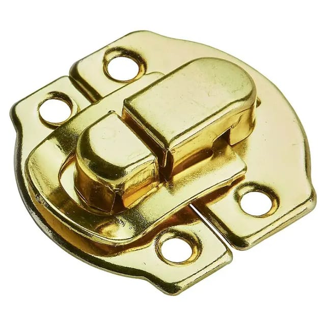 Hettich Kistenverschluss (L x B: 28 x 30 mm, Vermessingt)