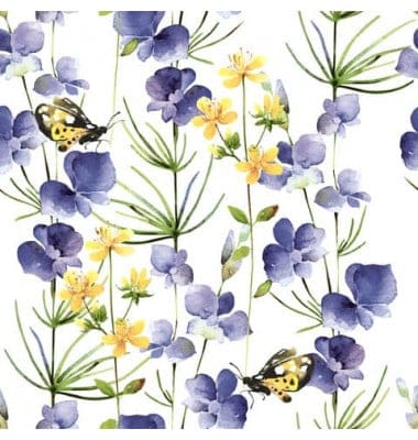 Duni Servietten Blue Blossoms 24 x 24 cm - 20er Pack