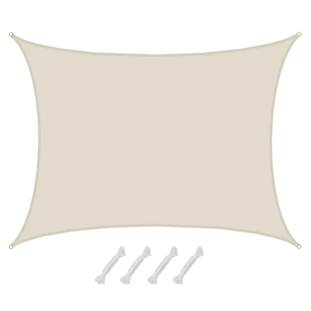 AMANKA Polyester Sonnensegel Wasserdicht - 6 x 5 m Rechteckig Beige