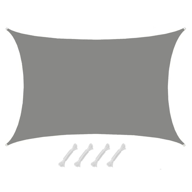 AMANKA Polyester Sonnensegel Wasserdicht - 7 x 5 m Rechteckig Grau