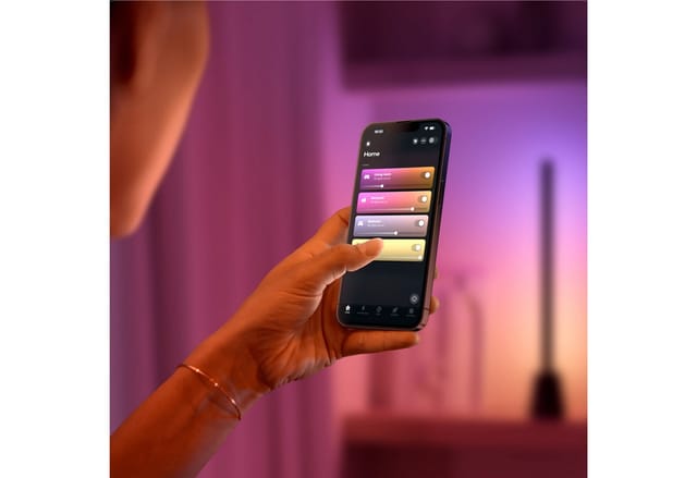 Philips Hue LED Tischleuchte Play, 60 cm, RGBW, Weiß & Farbverläufe, smartes Licht, Abschaltautomatik, Bluetooth, CCT - über Fernbedienung, Dimmer, Dimmfunktion, Farbsteuerung, Farbwechsel, Leuchtdauer einstellbar, Memoryfunktion, Nachtlichtfunktion, RGB, Smart Home, Timerfunktion, Weckerfunktion, dimmbar über Fernbedienung, getrennt schaltbar, mehrere Helligkeitsstufen, LED fest integriert, RGB, App‑ & Sprachsteuerung (TV‑Sync mit Hue Bridge & Sync Box)