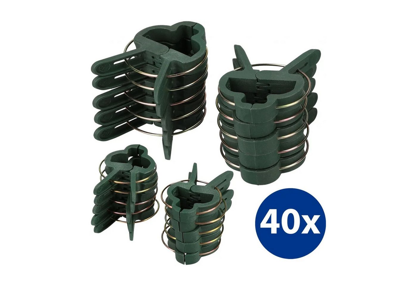 mumbi Gartenpflege-Set Gartenpflege-Set 40x Mix Pflanzenclips Klein Pflanzenklammern Groß