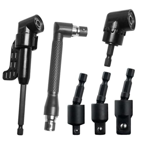 Set Bestehend Aus 6 Rechtwinkligen Bohrern, 2 X 105°-sechskant-winkeladaptern Und Einem 90°-senker, Inklusive 6,35 Mm (1,27 Cm) 360° Drehbarer Steckschlüsseladapter