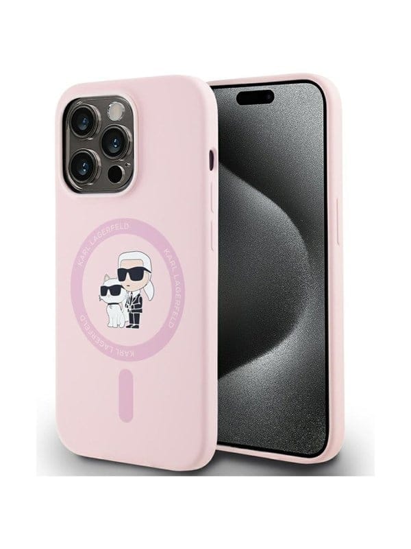 Karl Lagerfeld Silikon-hülle Von Karl&choupette Mit Magsafe-funktion Für Iphone 14 Pro Max, Pink