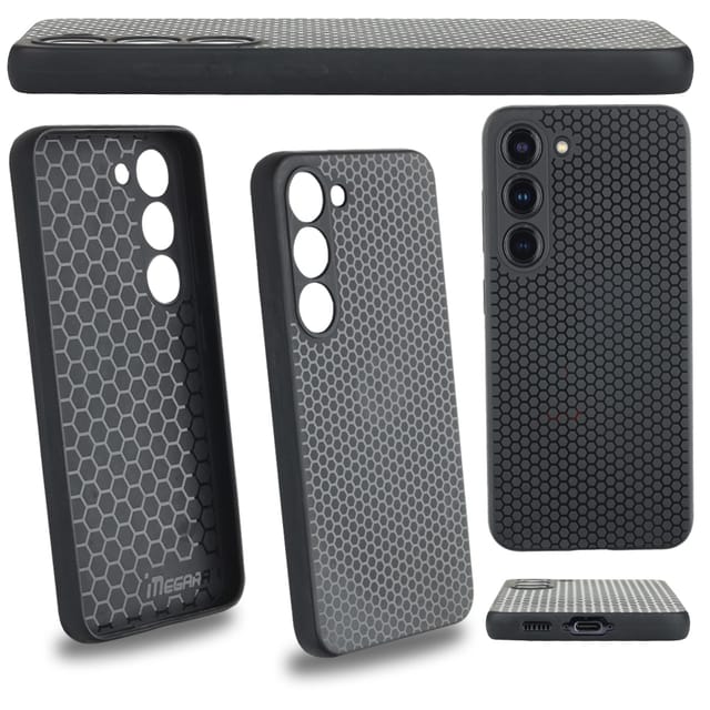 Schutzhülle Für Galaxy S23, Silikon Matt Mit Kameraschutz, Schwarzes Tpu