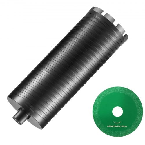 Kernbohrer, 101,6 Mm Nass-/trocken-diamant-kernbohrer Für Ziegel Und Blöcke, Betonkernbohrer Mit Führungsbohrer Und Sägeblatt, 241,3 Mm Bohrtiefe, 5/8 Zoll-11 Innengewinde, Laserschweißen