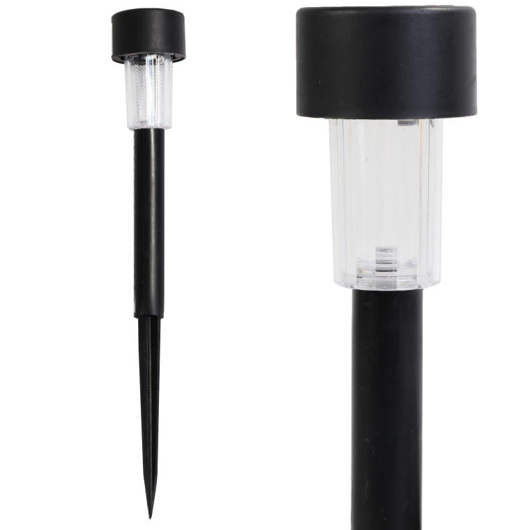 Solar-pollerleuchte Mit Dämmerungssensor – Weiße Led, 31 Cm
