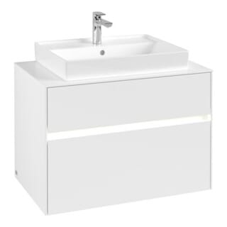 Vb Waschbeckenunterschrank Collaro C080b0 800x548x500mm Eckig White Matt