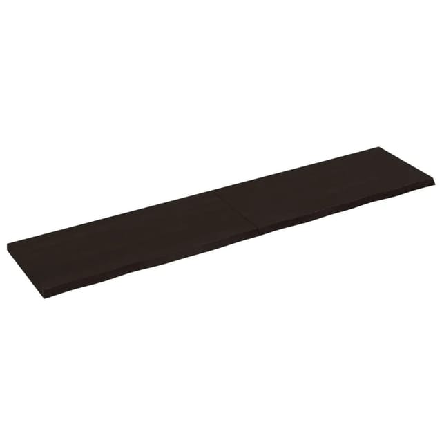 Waschtischplatte Dunkelbraun 220x50x(2-4)cm Massivholz Vidaxl