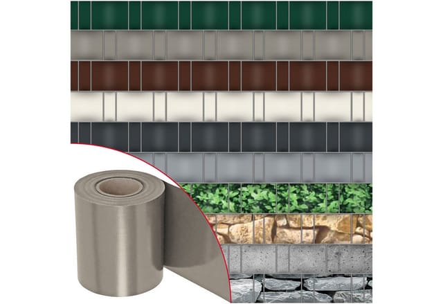 Zaunblende Pvc Blickdicht 19cm X 35m Steingrau
