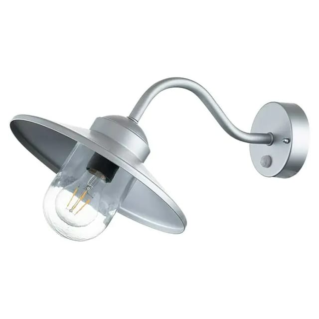 Elstead Außenwandleuchte Klampenborg (50 W, 42 x 27,5 x 25,5 cm, Silber, IP44)