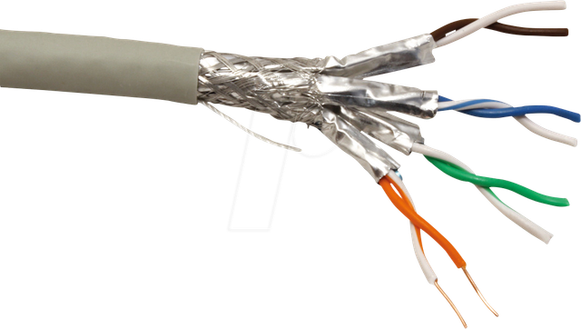 ROLINE 21150883 - Cat.6a Netzwerkkabel, S/FTP (PiMF), grau, 100 m