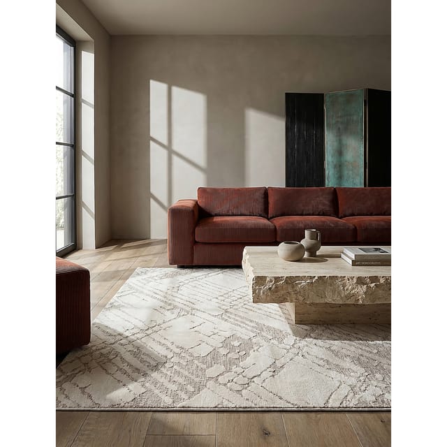 Teppich Rauten Creme 200 x 300 cm - ARLEN Kadima Design