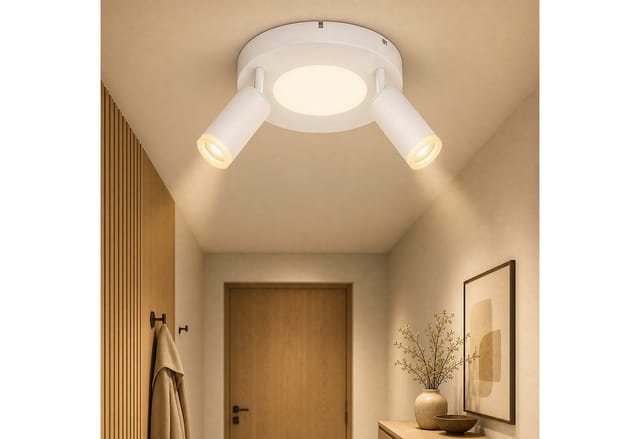 Nettlife Deckenstrahler Schwarz Schlafzimmer GU10 2/3/4 Flammig 20W 3000k Küchenlampe, Schwenkbar 350°, LED wechselbar, Metall Schwenkbar Flurlampe für Schlafzimmer Küche Büro