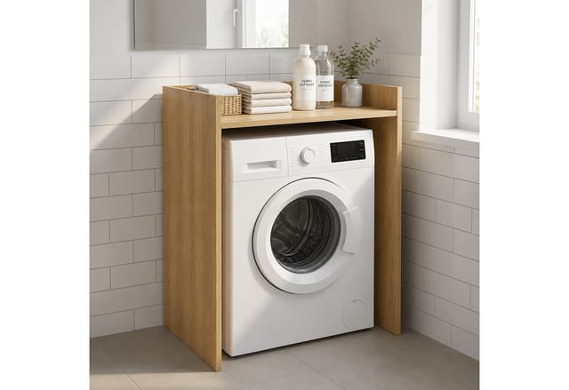relaxdays Waschmaschinenumbauschrank Waschmaschinenschrank hellbraun