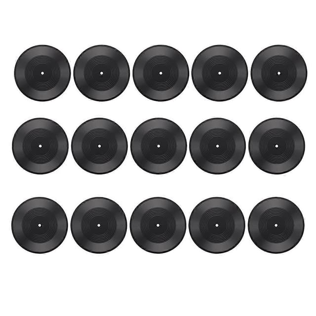 15 Leere 7-zoll-vinyl-schallplatten Zur Wanddekoration, Vinylimitat