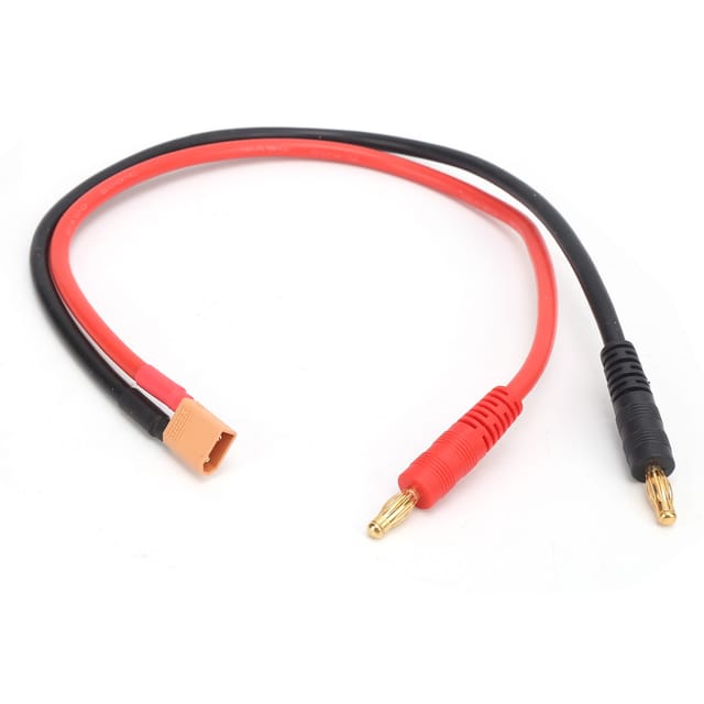 Ladekabel Für B6-lithium-akku, 4-mm-bananenstecker Auf Xt30, 12 Awg Silikonkabel, 30 Cm