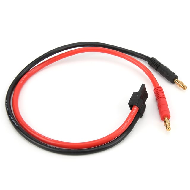 B6-akkuladekabel Mit 4-mm-bananenstecker Und 12 Awg Silikonkabel Für Trx-anschluss