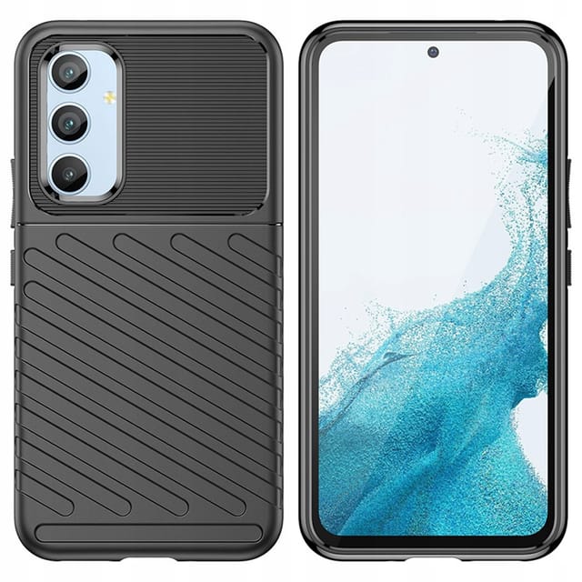 Thunder Case Schutzhülle Für Samsung Galaxy A24 4g, Silikon-schutzhülle, Schwarz