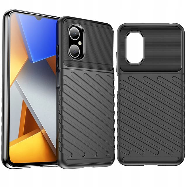Thunder Case Xiaomi Poco M4 5g Silikon-schutzhülle Schwarz
