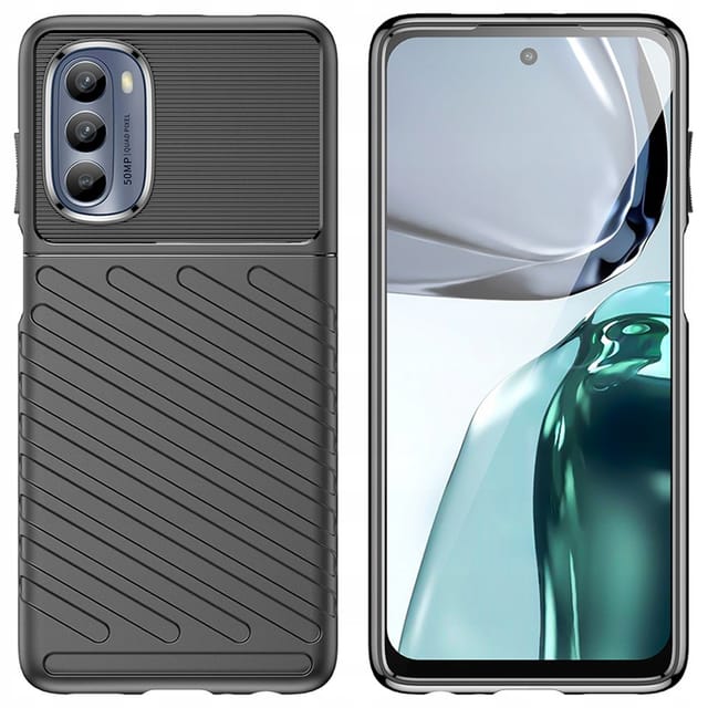 Thunder Case Für Motorola Moto G62 5g Silikon-schutzhülle Schwarz