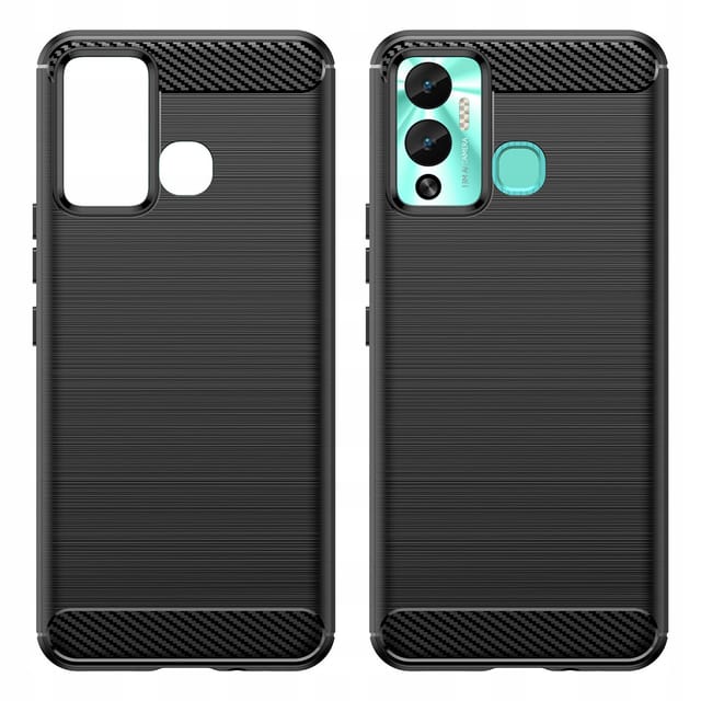 Carbon Case Schutzhülle Für Infinix Hot 12 Play Nfc / Hot 12 Play Flexible Silikon-carbon-hülle Schwarz