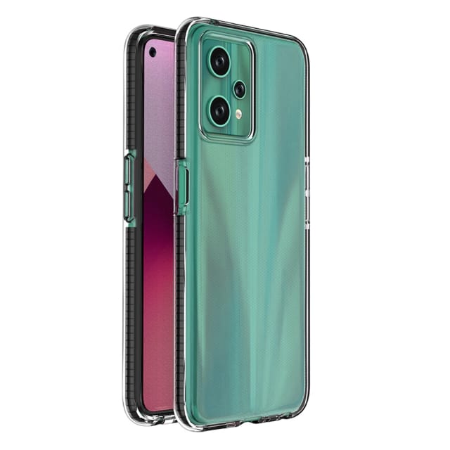 Spring Case Realme 9 Pro Silikonhülle Mit Rahmen, Schwarz
