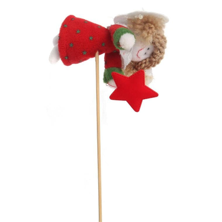 Roter Plüschengel-spaten Zur Dekoration, Höhe 25 Cm