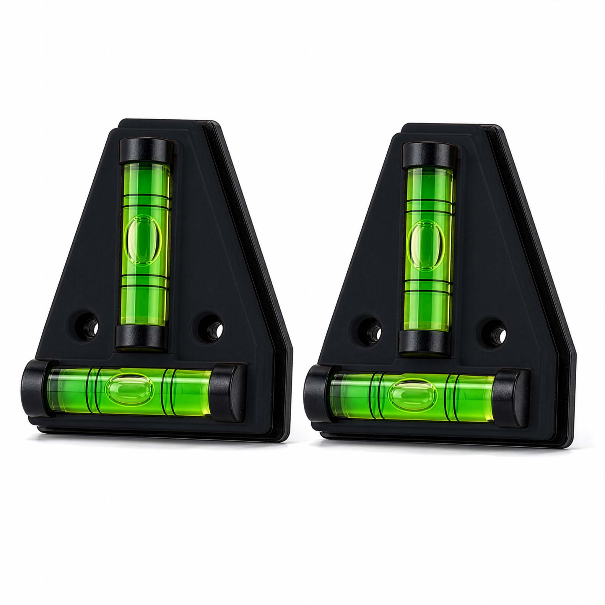 Wiltec Wasserwaage Magnetisch 2 Stück Kreuzwasserwaage Aus Abs Mit Magnetrückseite Mit Je 2 Libellen, Magnetwasserwaage Für Wohnmobil, Haushalt Und Bau