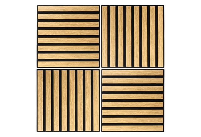 Akustikpaneele In Holz Optik Hell 30 X 30 Cm 4er Set Für 0,36m²