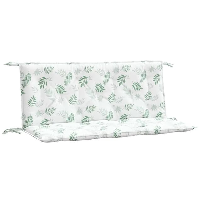 Gartenbank-auflagen 2 Stk. Blattmuster 120x50x7 Cm Stoff Vidaxl