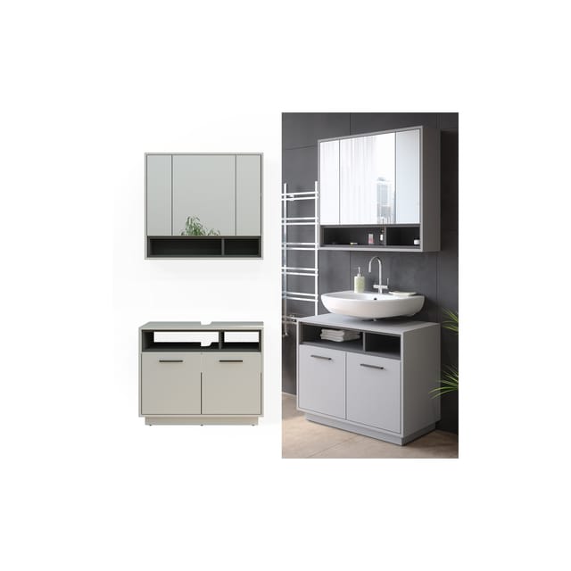 Vicco - Badmöbel-set Beatrice, Grau, 2 Teile