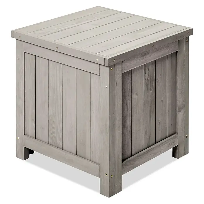 Butenkist Garten-Aufbewahrungsbox HILLE (L x B x H: 45 x 45 x 45 cm, Warm Grey, Holz)