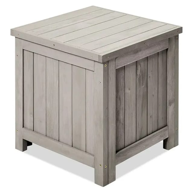 Butenkist Garten-Aufbewahrungsbox HILLE (L x B x H: 45 x 45 x 45 cm, Warm Grey, Holz)