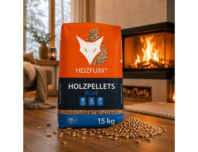 Heizfuxx Blue ENplus A1 Holzpellets Weichholz 15kg x 2 Sack 30kg