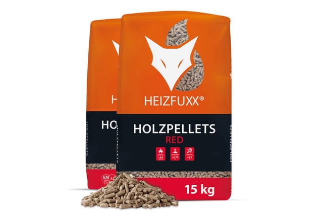 Heizfuxx Red ENplus A1 Holzpellets Hartholz 15kg x 2 Sack 30kg